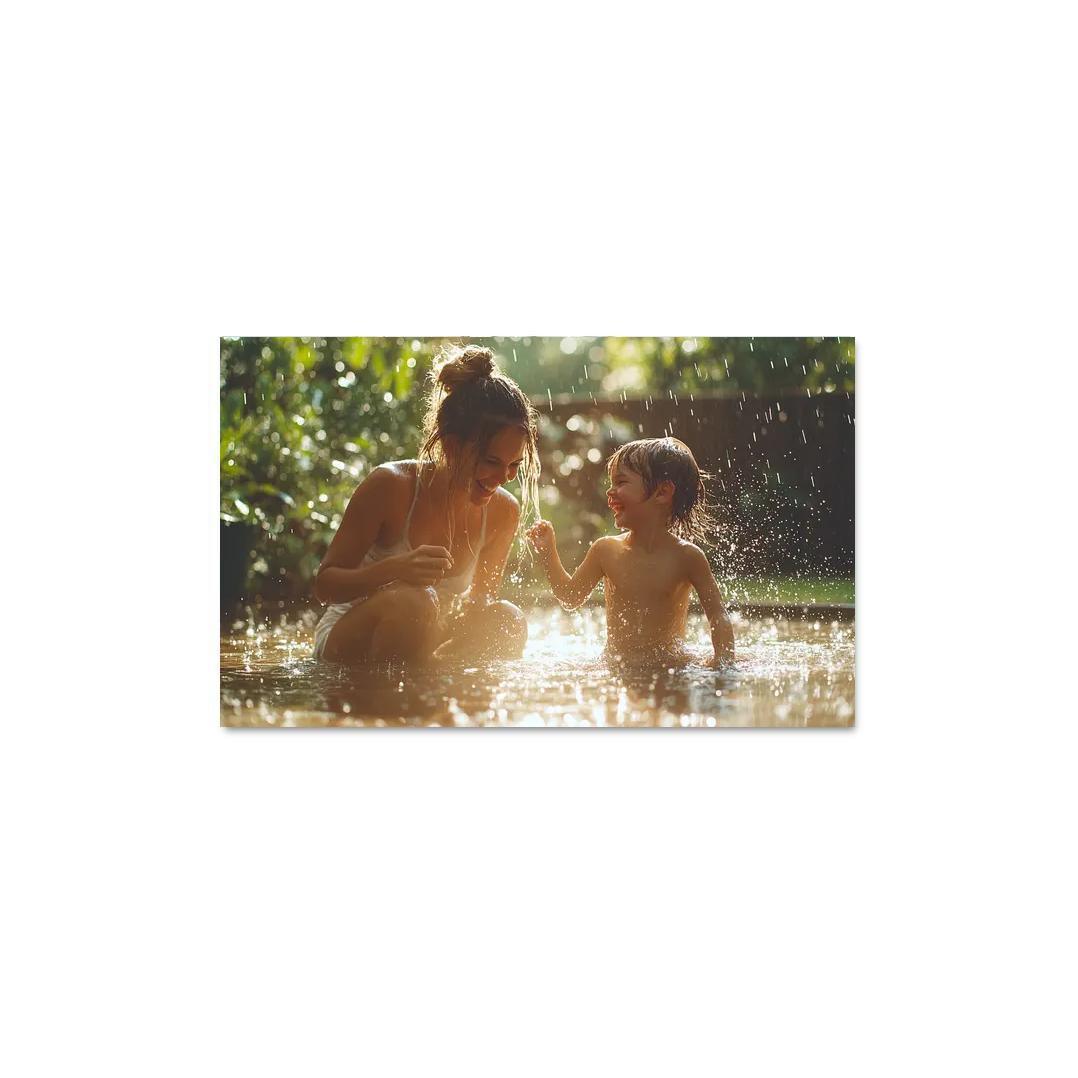 Dancing In The Rain A Mothers Joyful Spirit Custom Paintings Frame