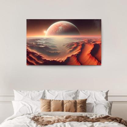 The Evolving Landscape Of Mars Abstract Paintings Frame