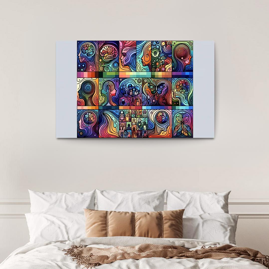 Awakening Awareness Mental Health Advocacy Through Art Multi-panel Paintings