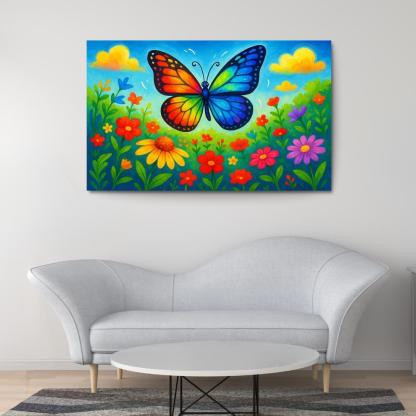 Radiant Rainbow Butterfly Quest Premium Artwork Frames