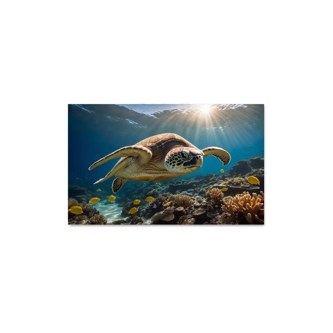The Fascinating Great Barrier Reef Turtle Ancient Navigator Oil Paintings Frame