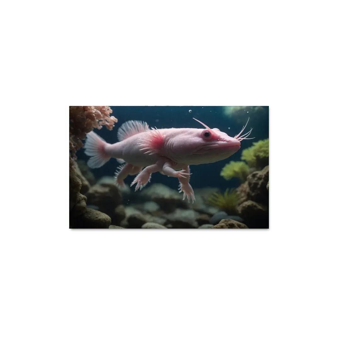 The Enigmatic Axolotl The Eternal Juvenile Oil Paintings Frame
