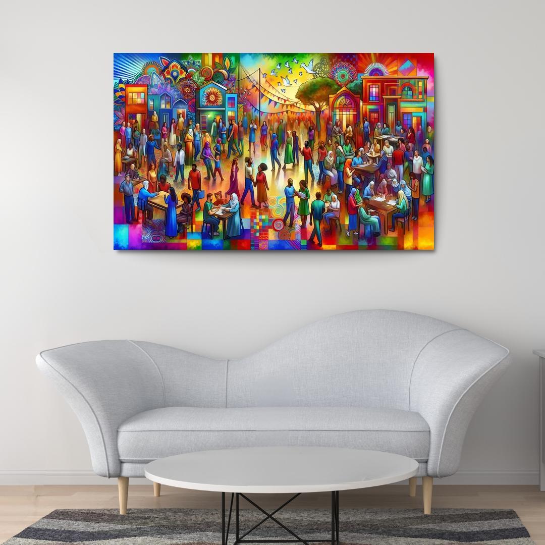 Ecosystems Of Connection Art For Community Building Framed Paintings