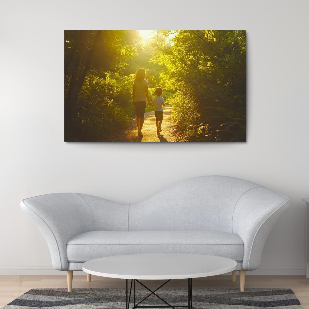 Footprints Of Love A Mothers Path Canvas Paintings Frame