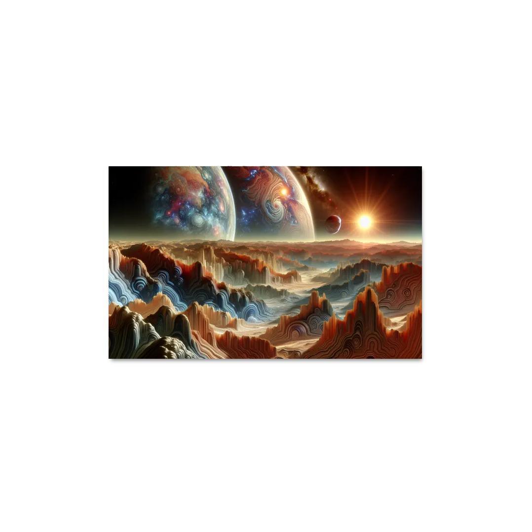 The Exploration of Exoplanets 1 Piece HD Canvas Wall Art-Original Frame