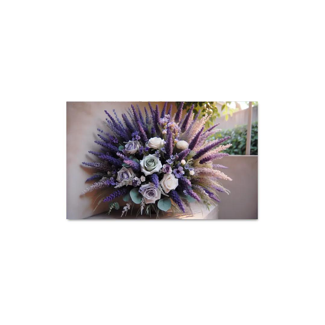 Lavender Dreams A Calming Floral Design 1 Piece HD Canvas Wall Art-Original Frame