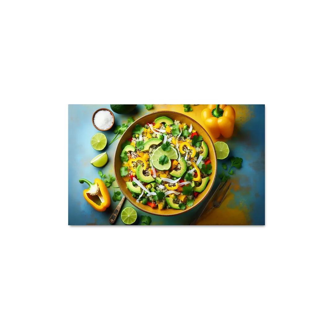 Coconut Lime Quinoa Salad 1 Piece HD Canvas Wall Art-Original Frame