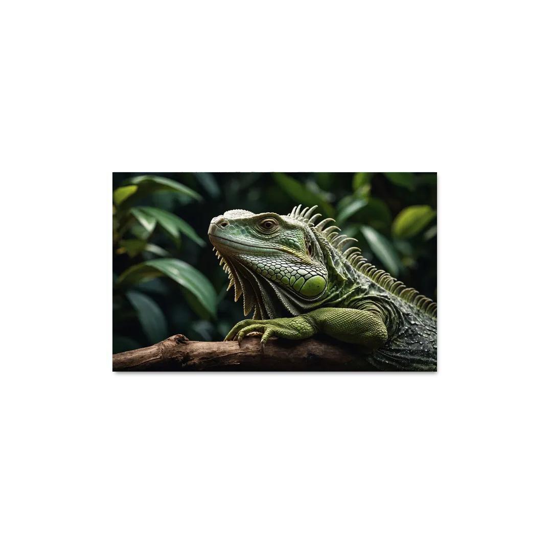 The Mysterious Green Iguana A Lizard Of The Tropics Canvas Paintings Frame