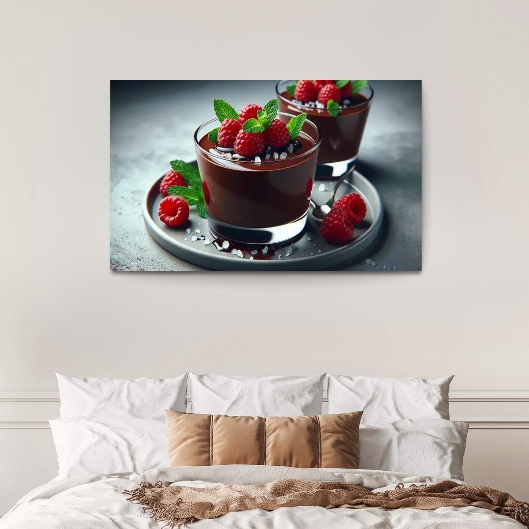 Chocolate Avocado Mousse 1 Piece HD Canvas Wall Art-Original Frame