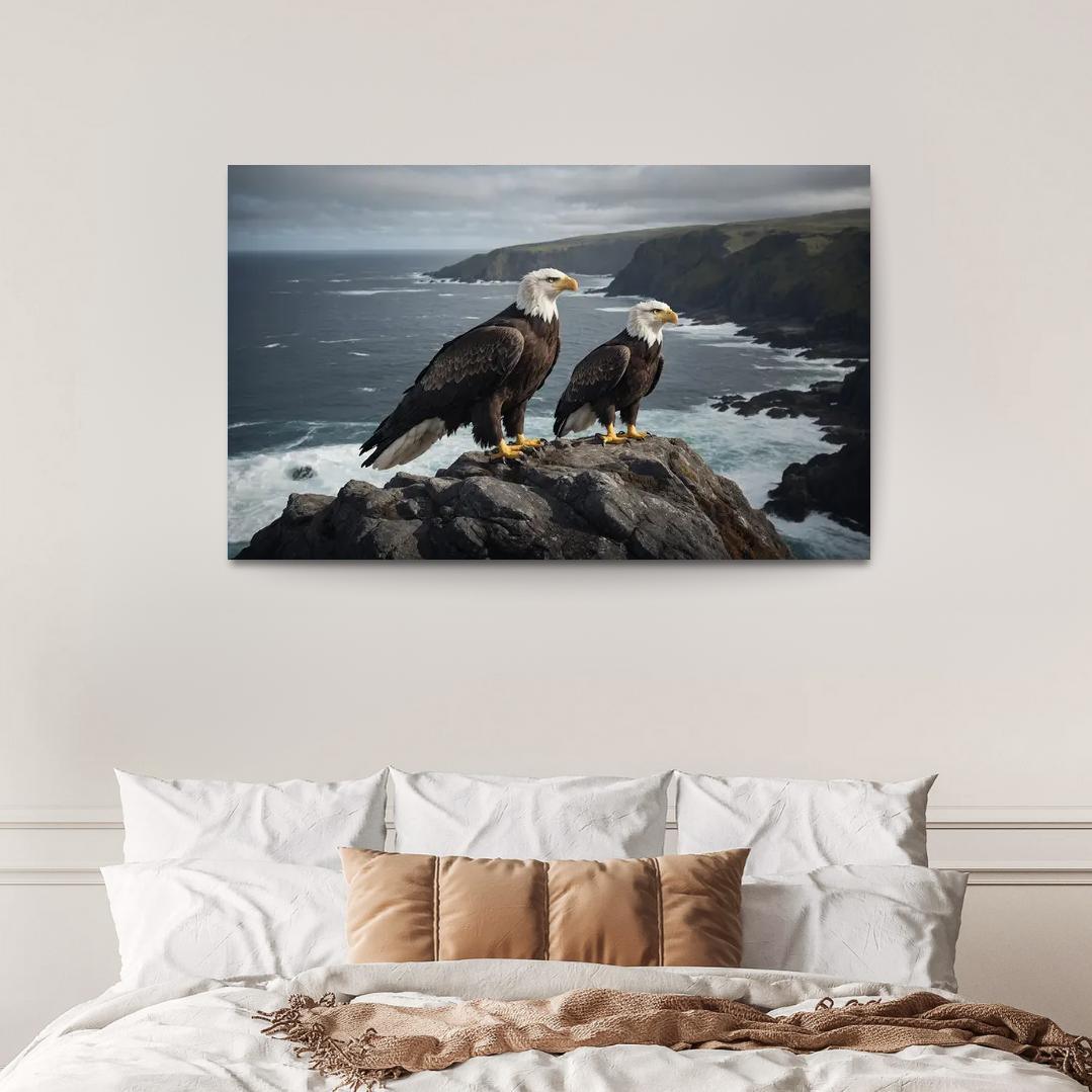 The Magnificent Steller's Sea Eagle Ocean's Sovereign Oil Paintings Frame