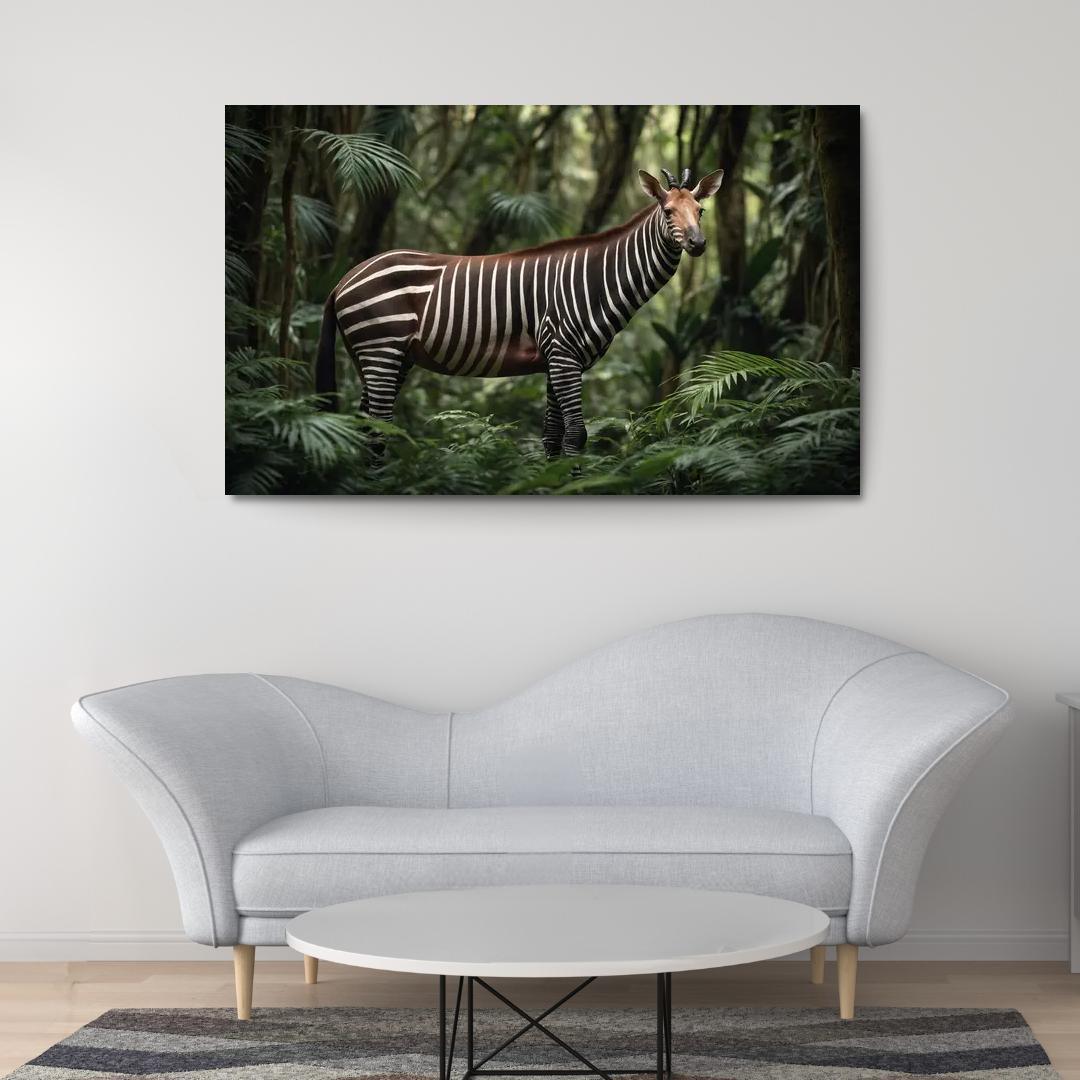 The Unique Okapi In The African Forests Framed Paintings
