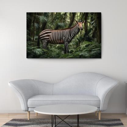 The Unique Okapi In The African Forests Framed Paintings