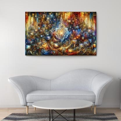 Technology And Humanity The Ethics Of Innovation Multi-panel Paintings