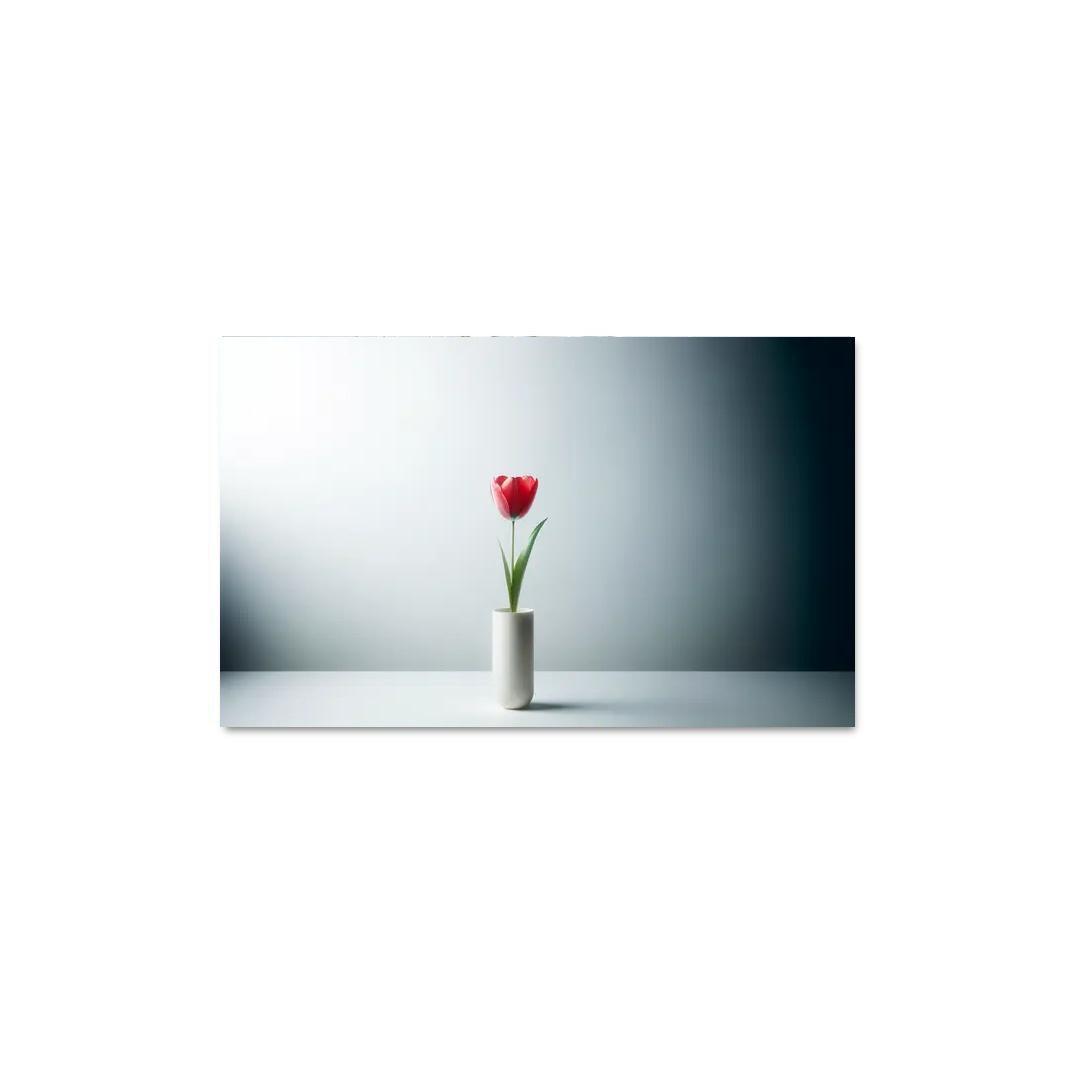 Botanical Minimalism A Single Stem Elegance 1 Piece HD Canvas Wall Art-Original Frame