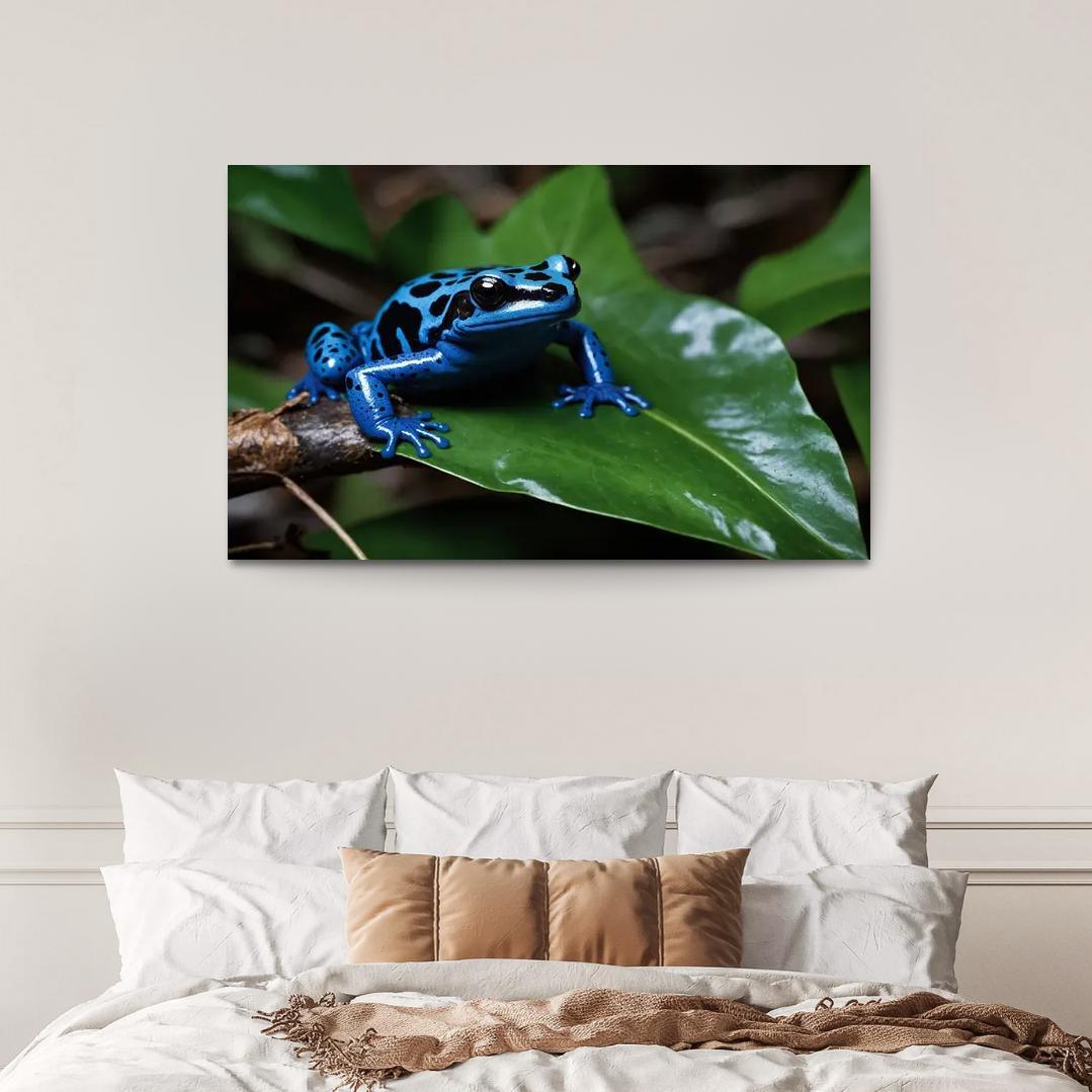 The Spectacular Blue Poison Dart Frog Jewel Of The Rainforest Modern Paintings Frame