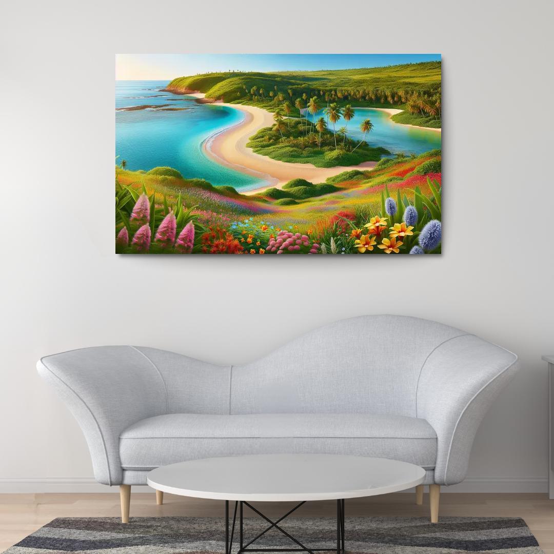 Tranquil Waterside Sanctuary Modern Paintings Frame
