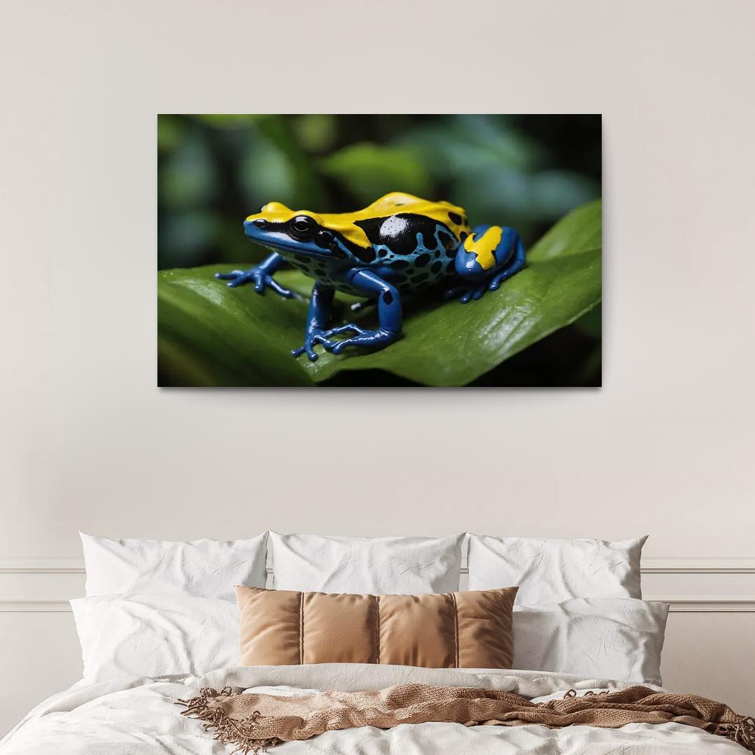The Striking Poison Dart Frog A Colorful Wonder Canvas Paintings Frame
