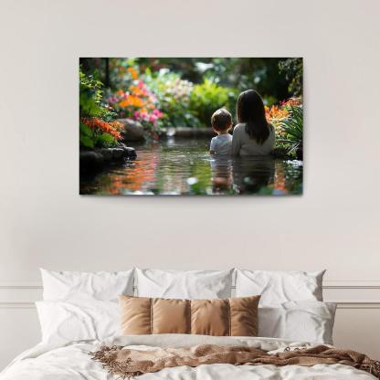Reflections Of Love The Mirror Of Motherhood Custom Paintings Frame