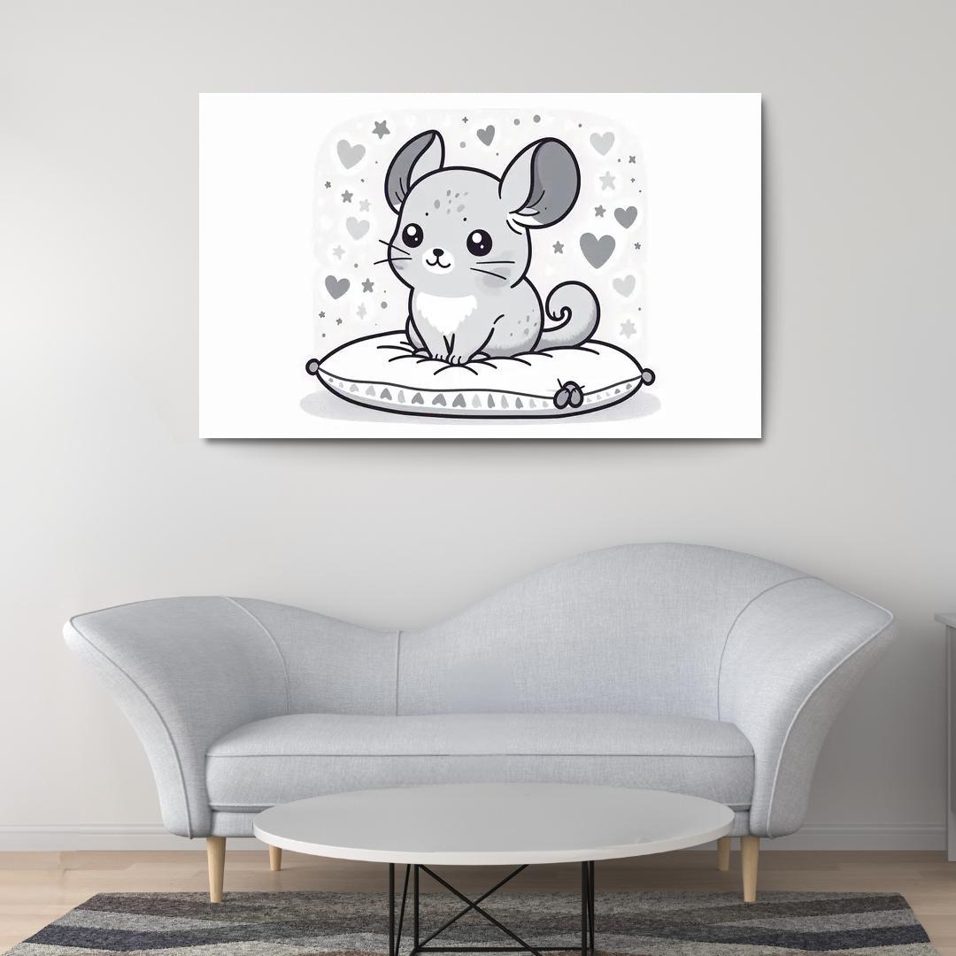 Charming Chinchilla - Cozy Friend Framed Paintings
