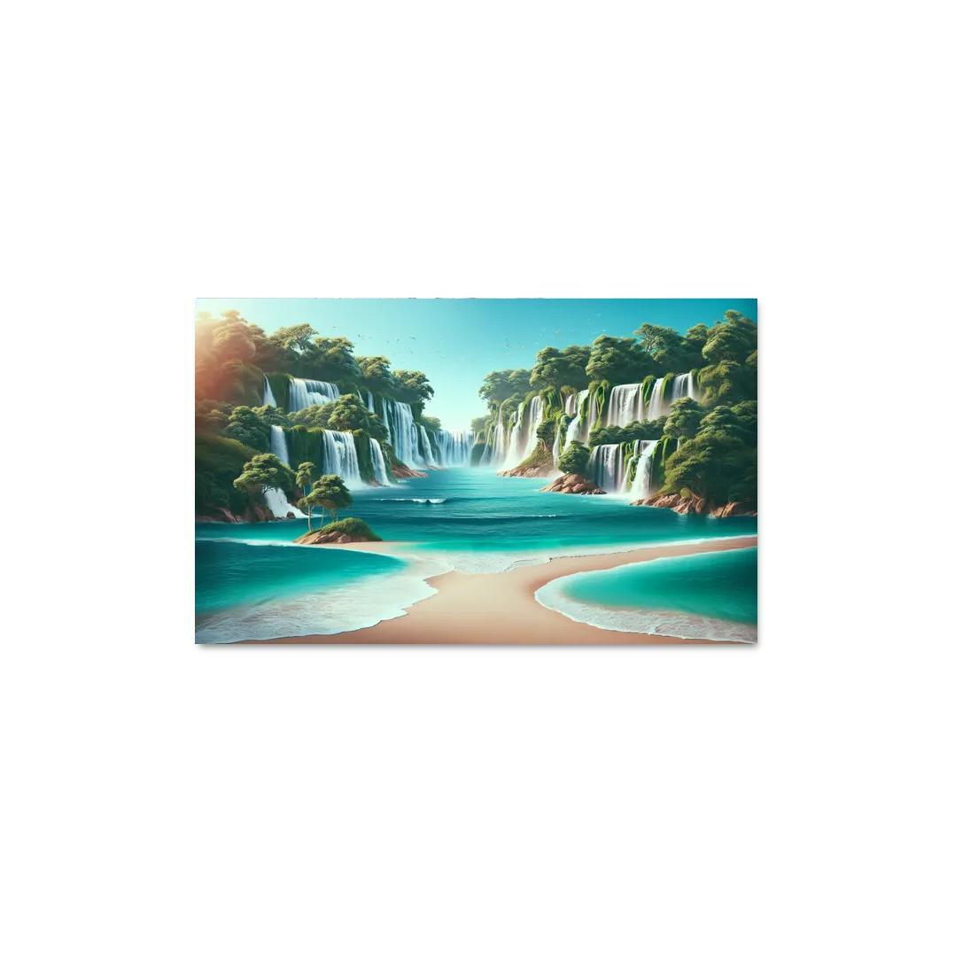 Secret Waterfalls Beach A Hidden Oasis Canvas Paintings Frame