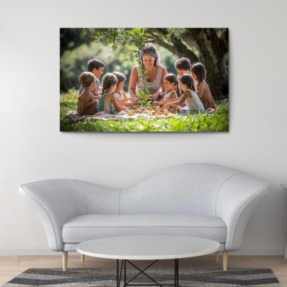 Branches Of Love A Mothers Family Tree Canvas Paintings Frame