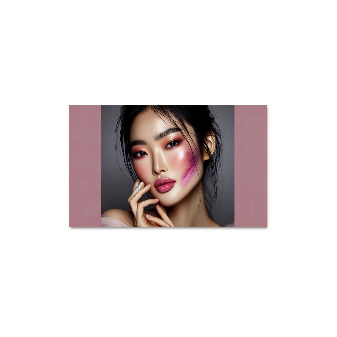 Monochrome Makeup Cohesive Looks 1 Piece HD Canvas Wall Art-Original Frame