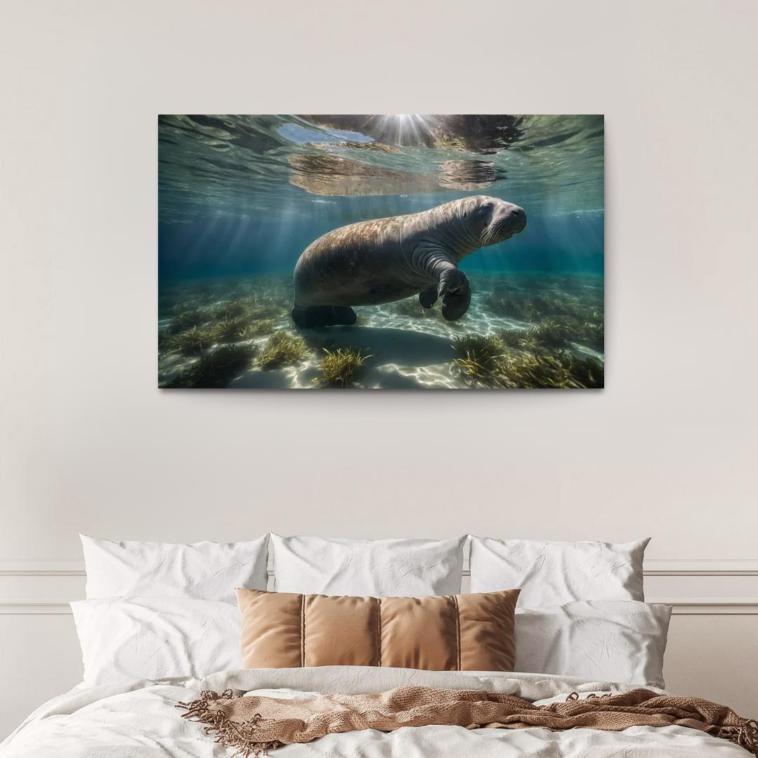 The Majestic Manatee Multi-panel Paintings