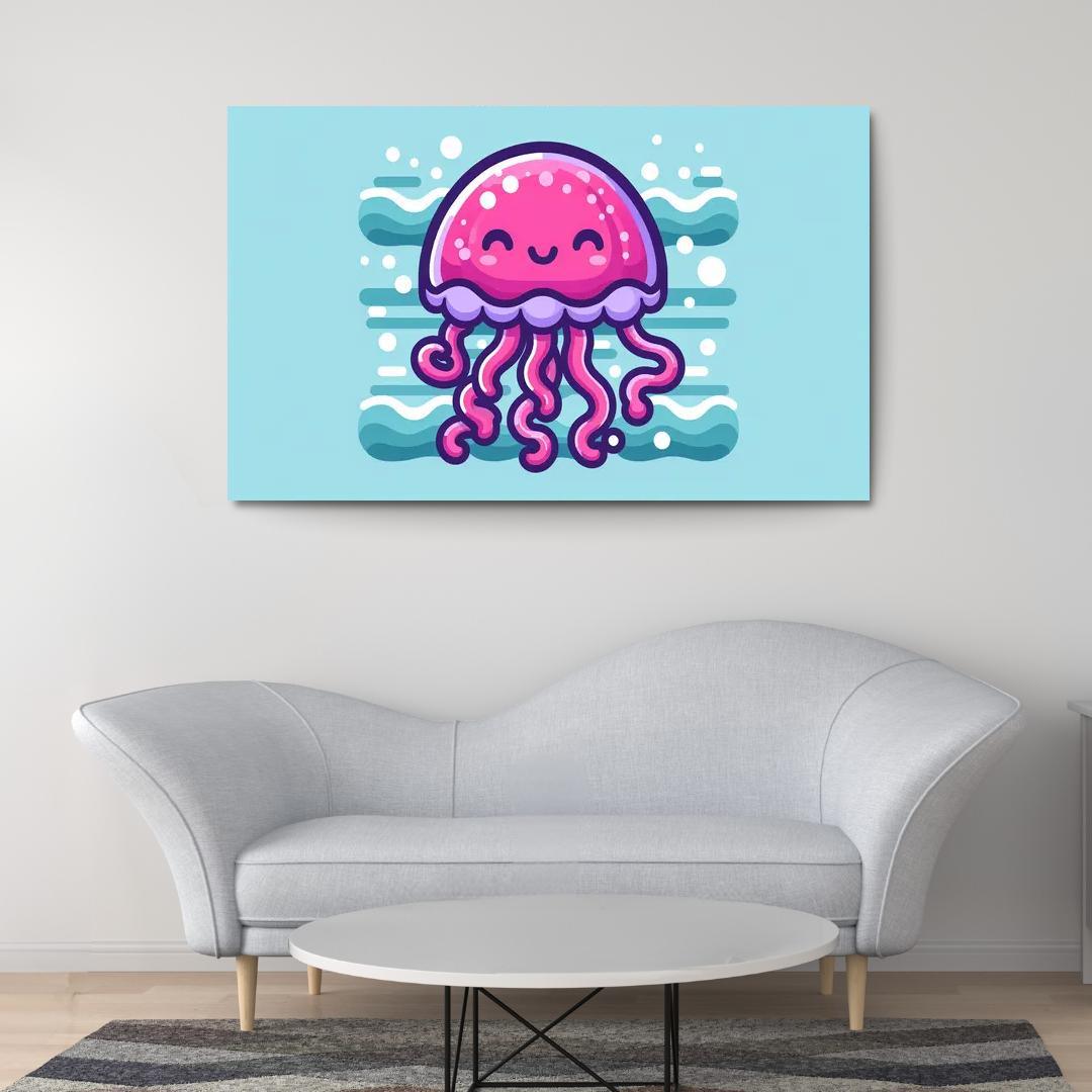 Joyful Jellyfish - Underwater Wonder Framed Paintings