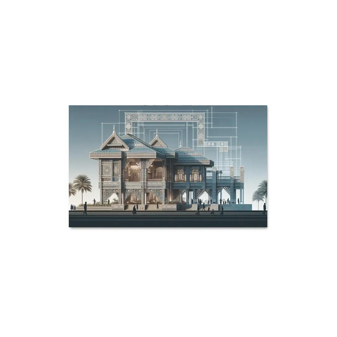 Transitional Architecture Custom Paintings Frame