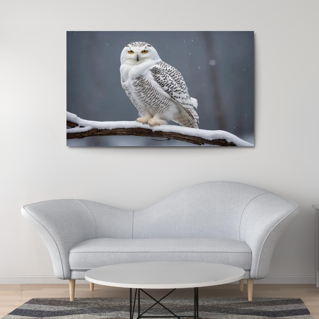 The Elusive Snowy Owl A Winter Wonder Custom Paintings Frame