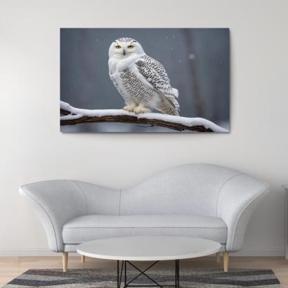 The Elusive Snowy Owl A Winter Wonder Custom Paintings Frame