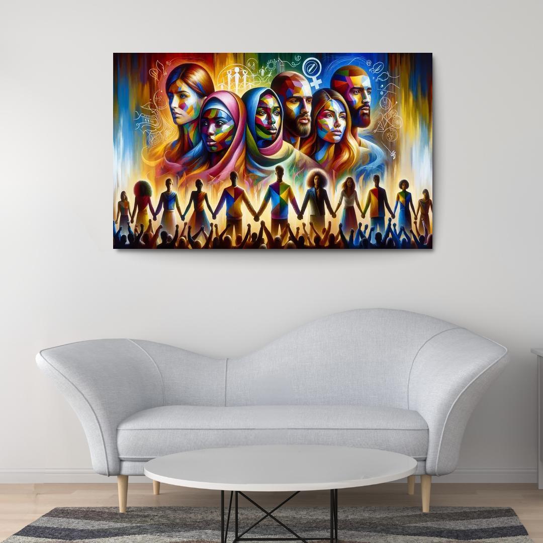 Echoes Of Equality Gender Justice Through Art Multi-panel Paintings
