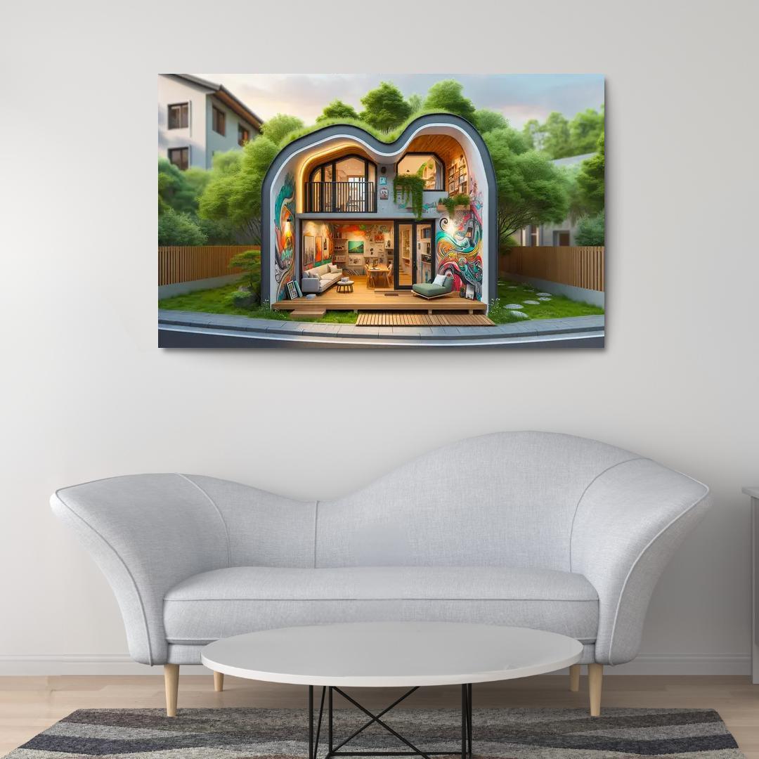 Artistic Micro Homes Custom Paintings Frame