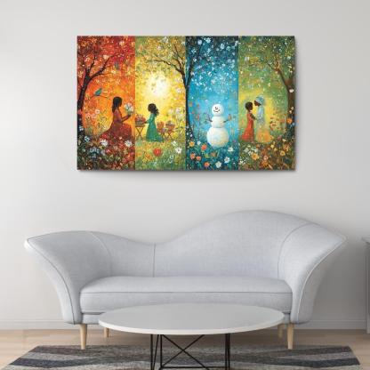 Seasons Of Love The Cycle Of Nurturing Custom Paintings Frame