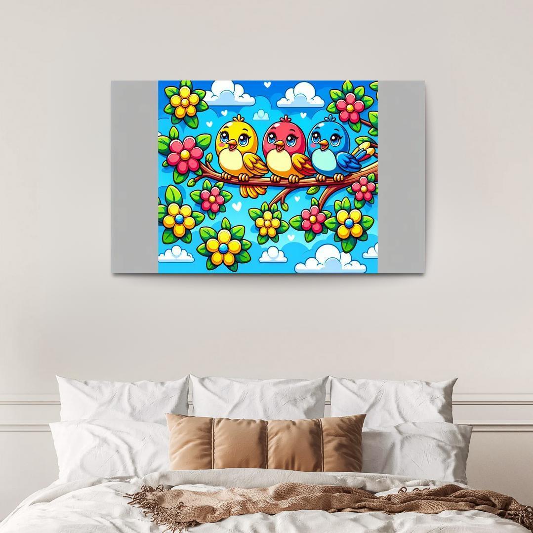 Sunny Sunbirds - Cheerful Companions Framed Paintings