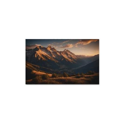 The Soft Glow Of Evening Mountain Shadows Oil Paintings Frame