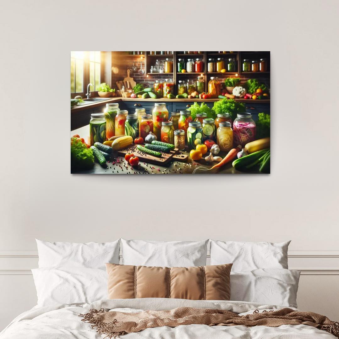 Fermentation Arts Crafting Your Own Probiotics 1 Piece HD Canvas Wall Art-Original Frame