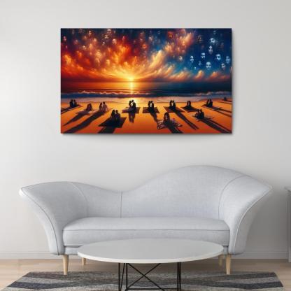 Sunset Oasis Romantic Getaway Art Trends