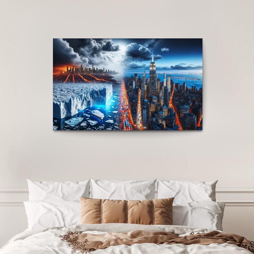 Sounding The Alarm Climate Crisis Awareness Custom Paintings Frame