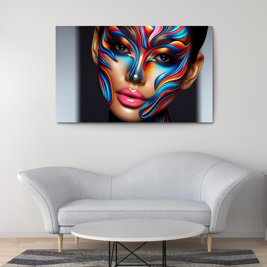 Sculptural Makeup Artistic Beauty Statements Multi-panel Paintings