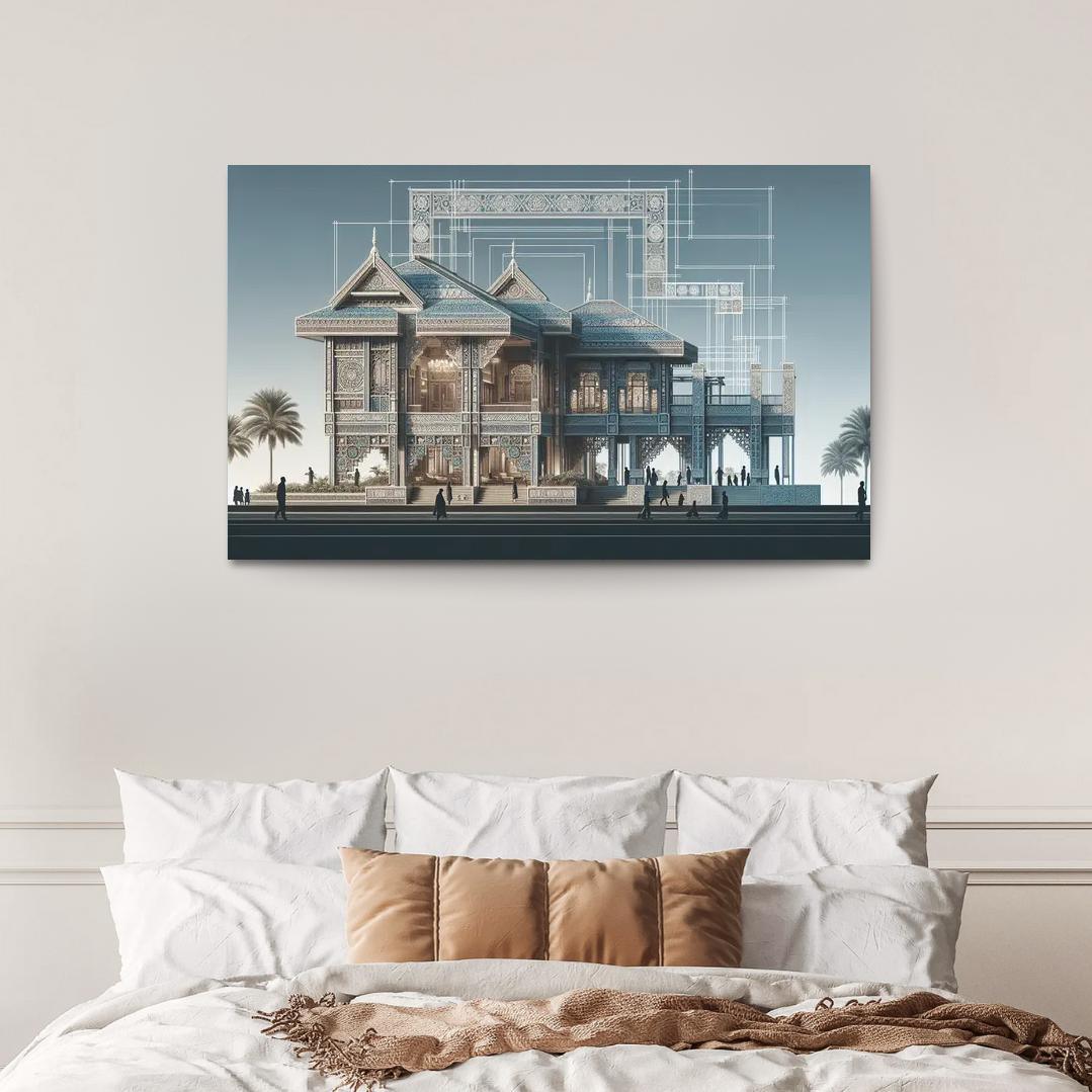 Transitional Architecture Custom Paintings Frame