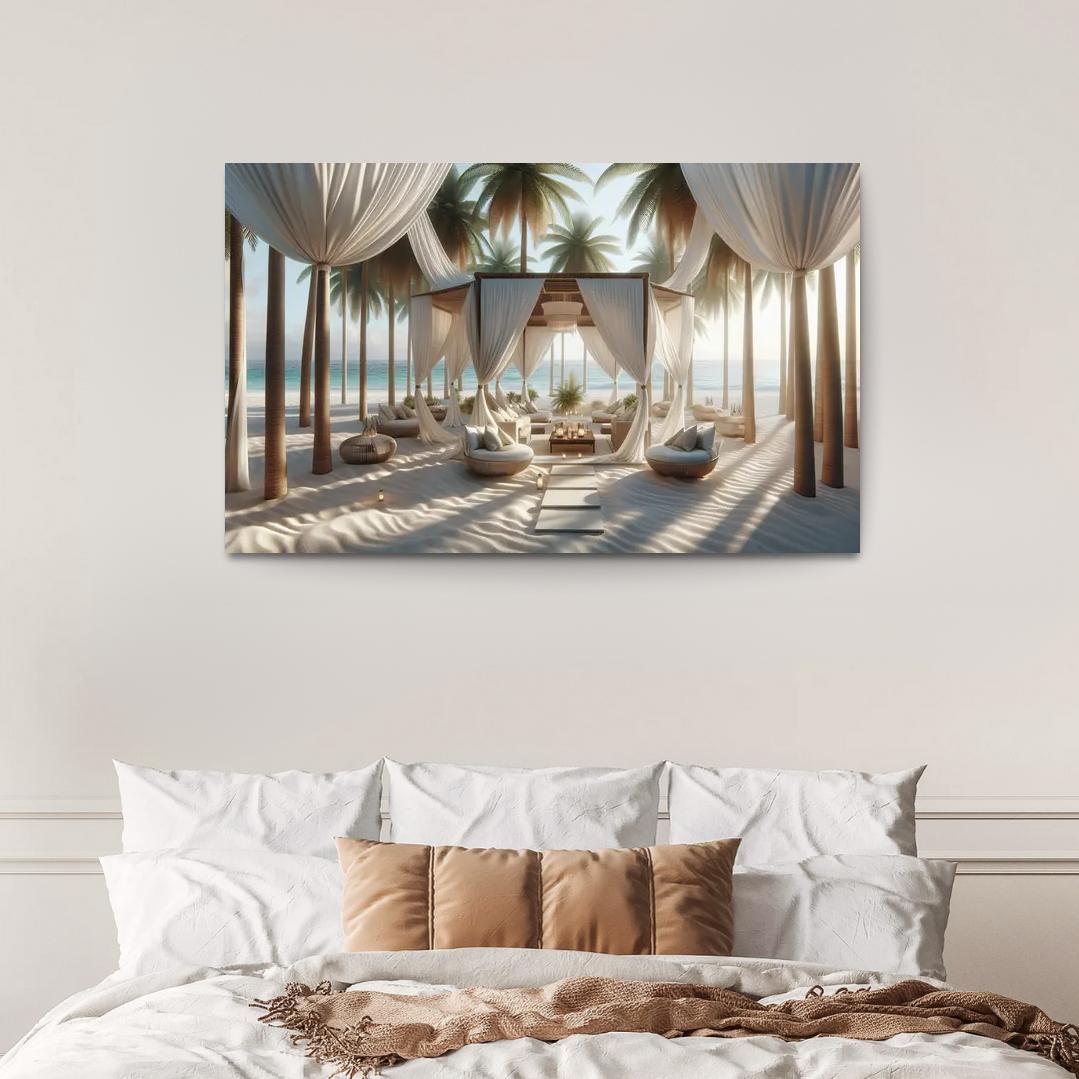 Tropical Oasis Beach And Spa Retreat Premium Artwork Frames