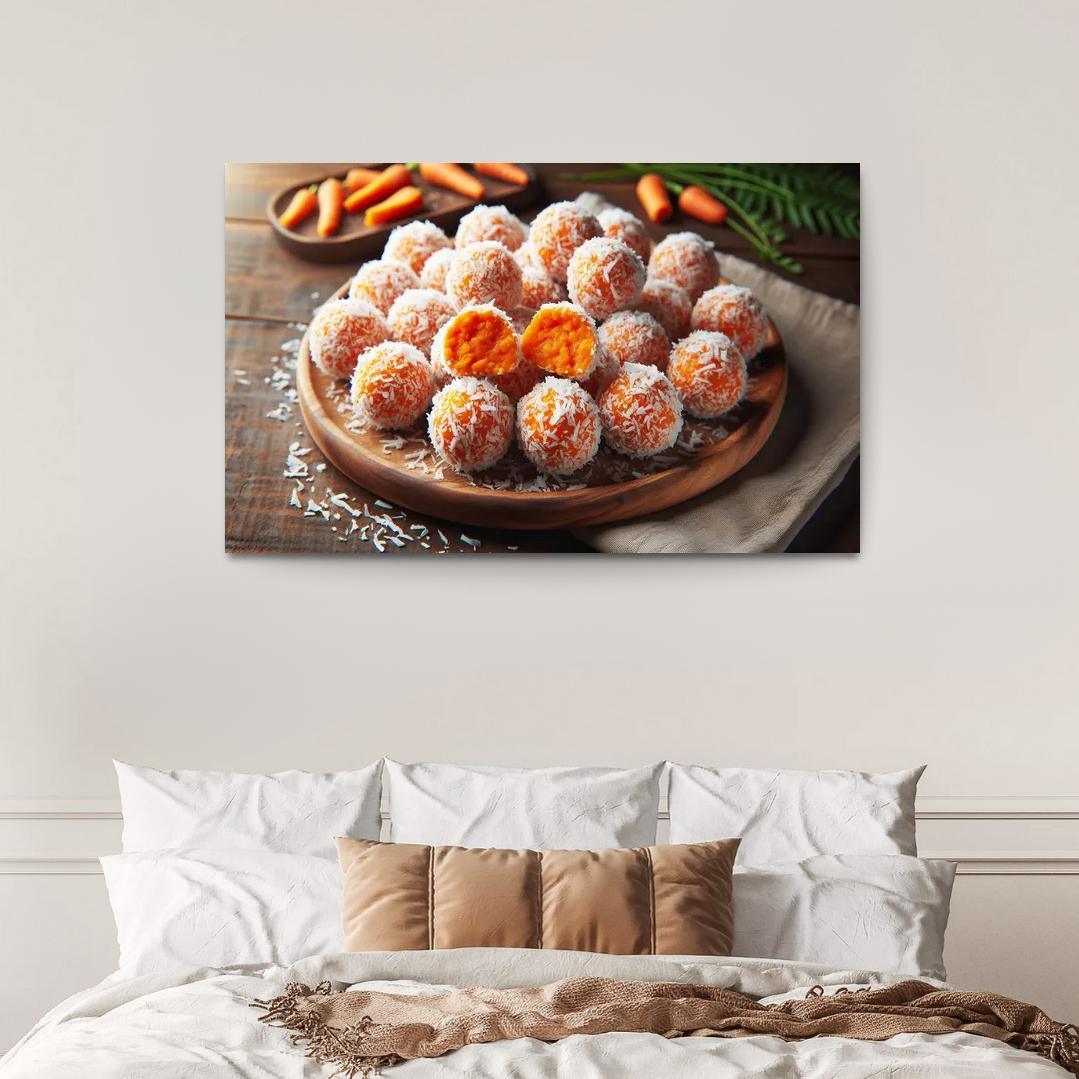 Carrot Cake Energy Bites 1 Piece HD Canvas Wall Art-Original Frame