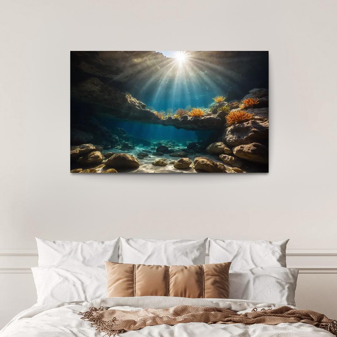 The Inspiring Depths Of Crystal Clear Waters Multi-panel Paintings