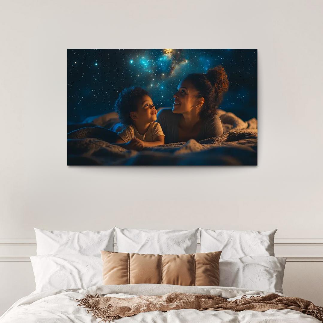 Stars In Her Eyes A Mothers Dreams For Her Children Canvas Paintings Frame