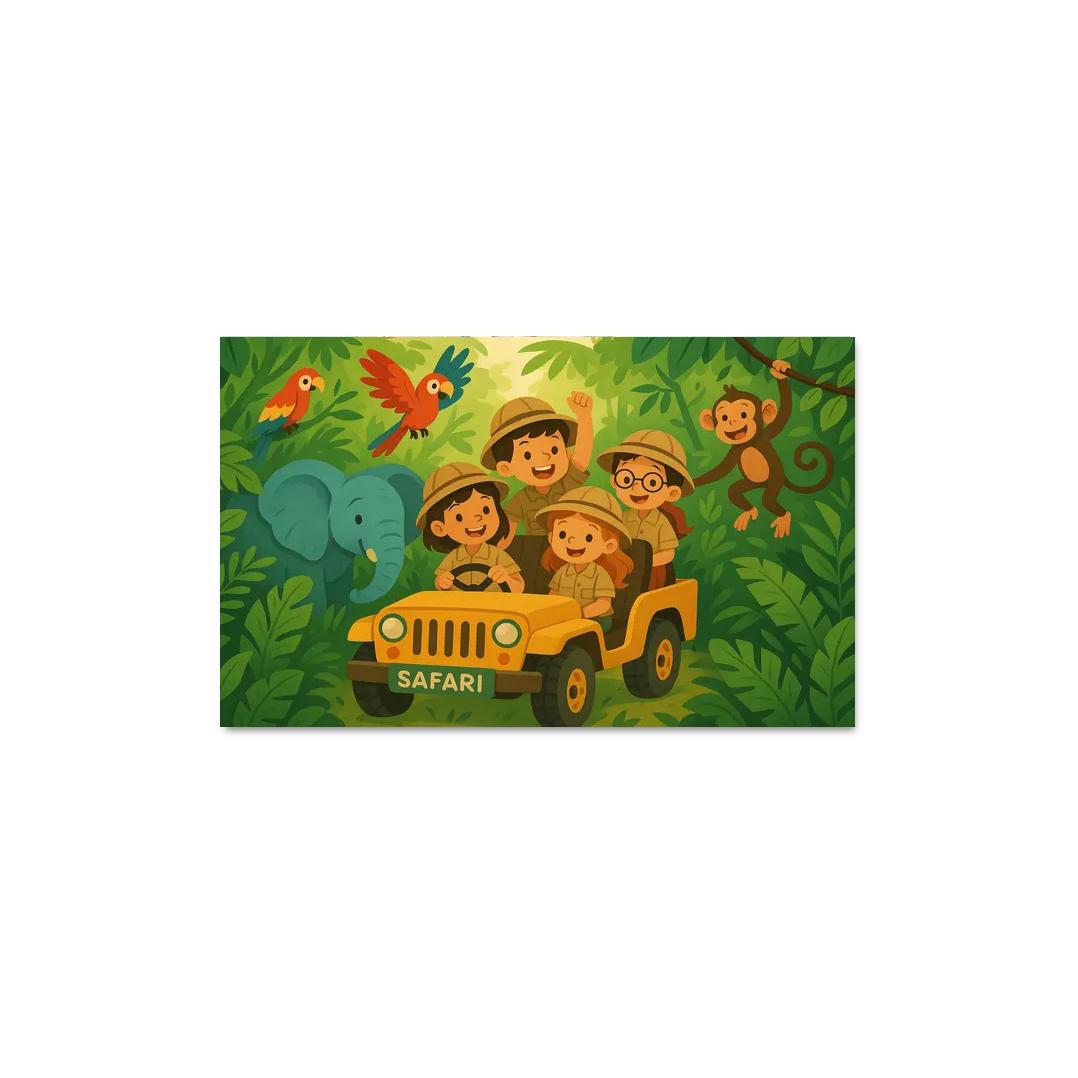 Jungle Journey - Animal Safari Adventure Framed Paintings