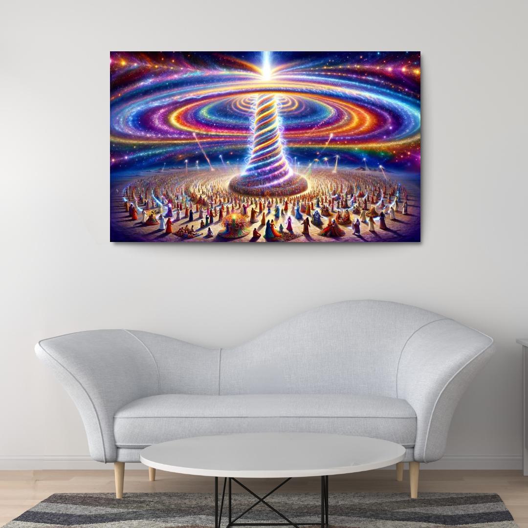 The Aetheric Spiral 1 Piece HD Canvas Wall Art-Original Frame