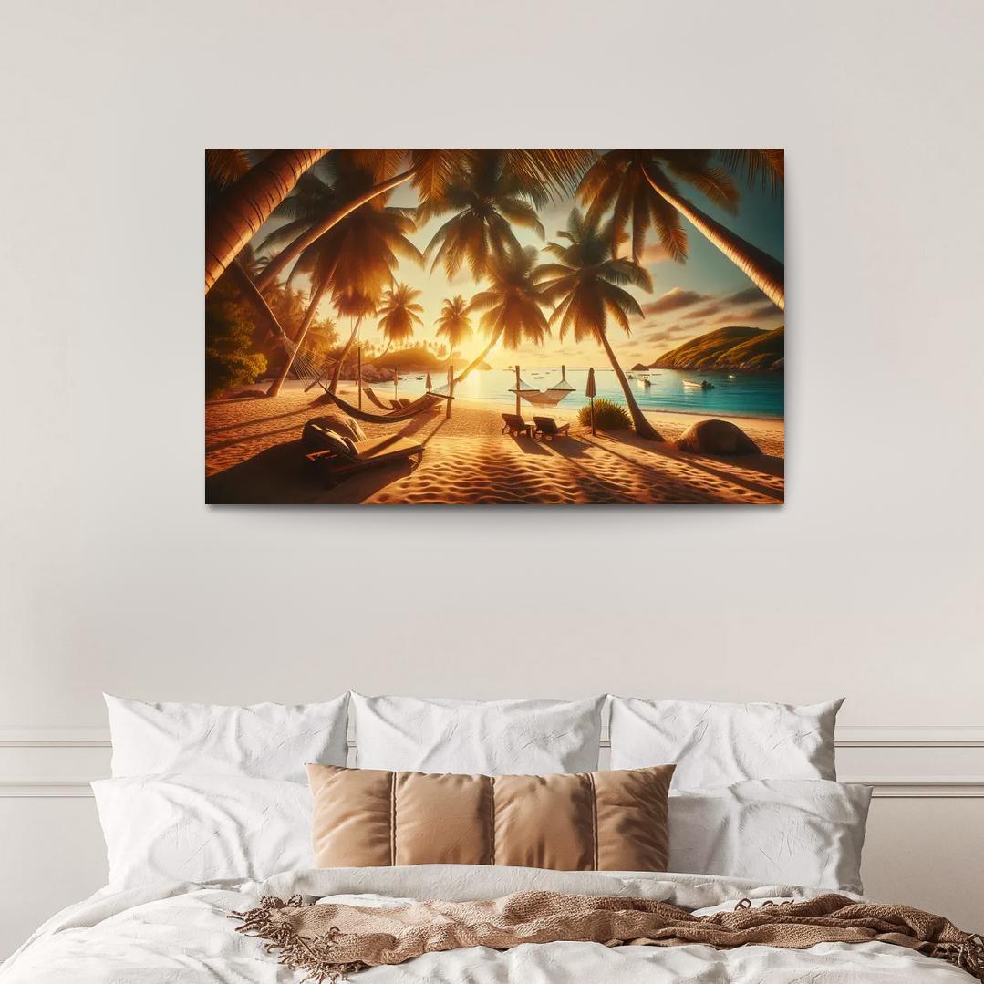 Palm Paradise Relaxation Hub Premium Artwork Frames