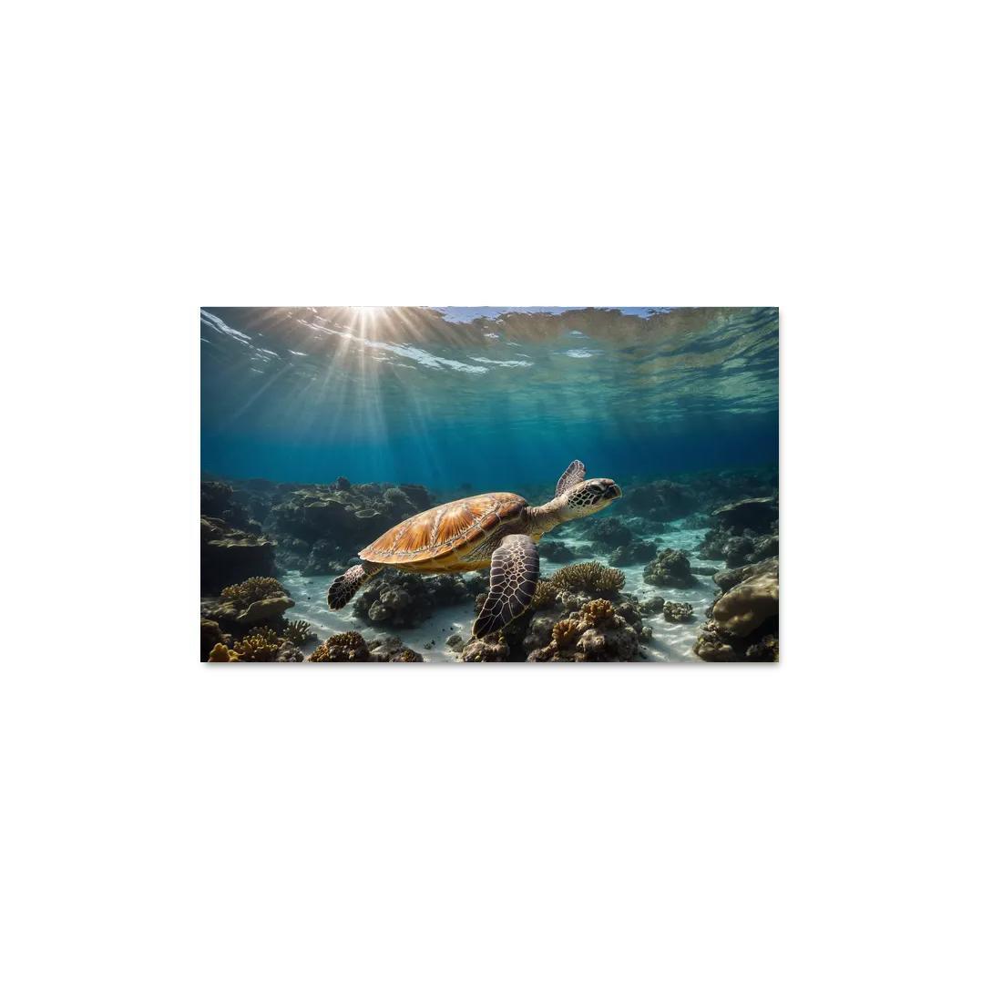 The Enigmatic Green Sea Turtle Ancient Traveler Of The Oceans Modern Paintings Frame