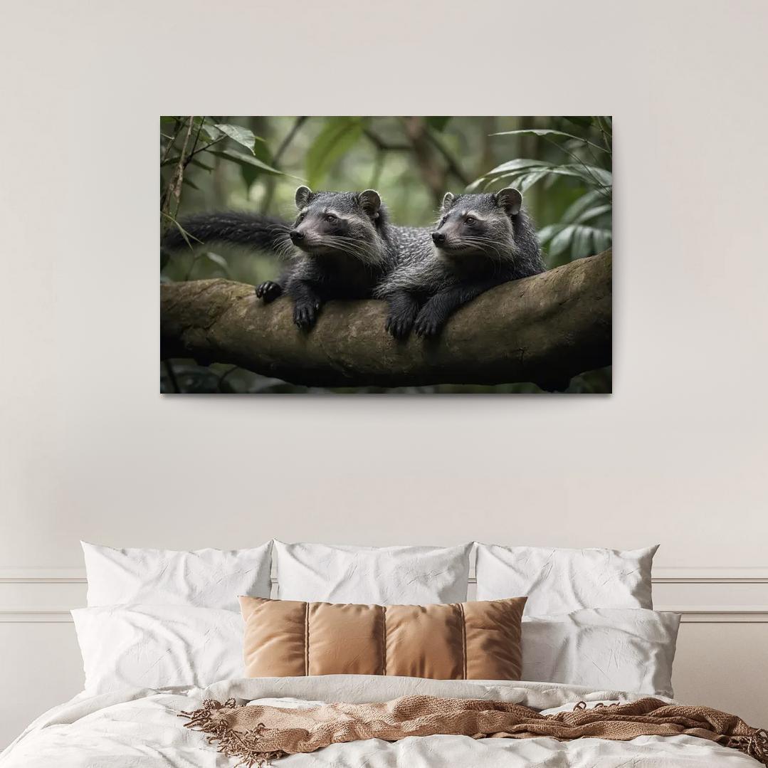The Charming Binturong The Bearcat Of The Rainforest Canvas Paintings Frame